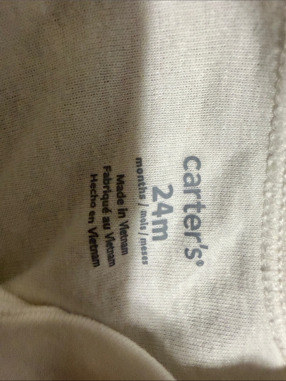 NWOT Carter's White Sleeveless One-Piece Bodysuit with Light Green Micro Prints - Picture 3 of 3